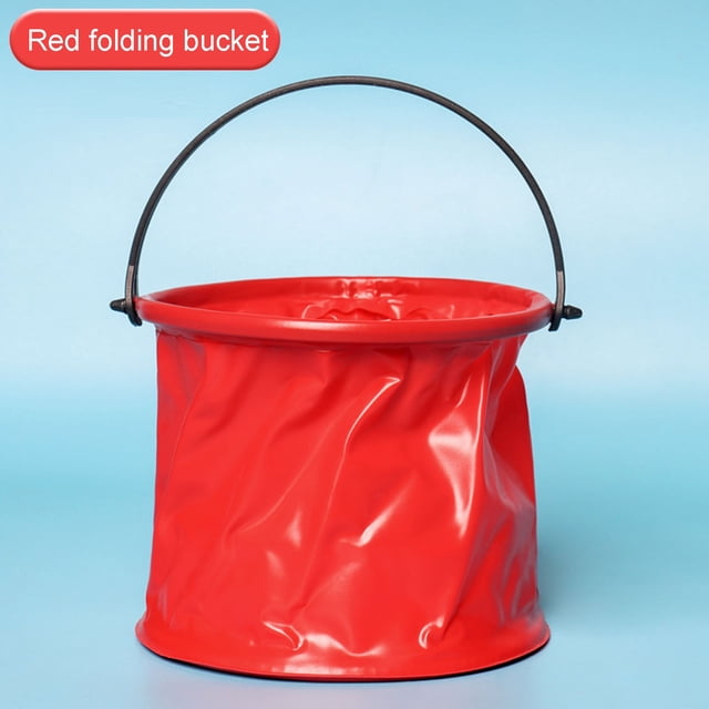 Five Colors Optional Retractable Folding Portable Small Bucket Children Outdoor Travel Water Storage Bucket Car Washing Tools
