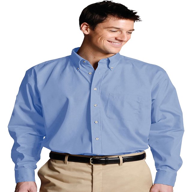 Edwards Men's Long Sleeve Button Down Poplin Shirt, Style 1280