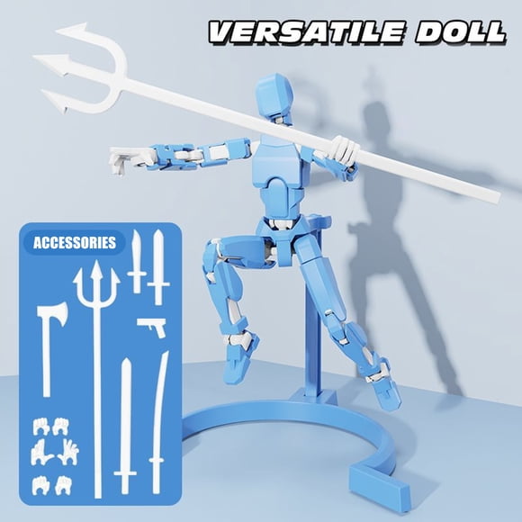 Figurine d'Action Robot avec Accessoires Articulations Magnétiques Mobiles Modèle de Robot Imprimé 3D Jouet Anti-Stress Mannequin Articulé Décoration
