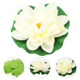 thumbnail image 4 of 18cm Artificial Water Lily Floating Lotus Flower Pond Aquarium Decor Multicolor, 4 of 5