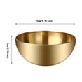 thumbnail image 2 of Produit de Vaisselle - Bol Rond Coréen en Acier Inoxydable pour le Service et les Plats Froids, Fini Or Sablé, Bol Élégant Style Vent, 2 of 7