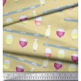 thumbnail image 3 of Soimoi Velvet Fabric Wine Glass Bar Print Sewing Fabric Yard 58 Inch Wide, 3 of 3