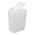 thumbnail image 2 of Xowine 42 Gallon Plastic Trash Can Small Garbage Can With Swing Top Lid White, 2 of 4