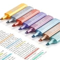 thumbnail image 4 of Dvkptbk Plastics highlighter 8 Pack Metallic Highlighter Pen Set Incline Head Glitter Gel Pens Bright Shiny Markers for Take Notes Diary and Planner Decoration 5ml, 4 of 6