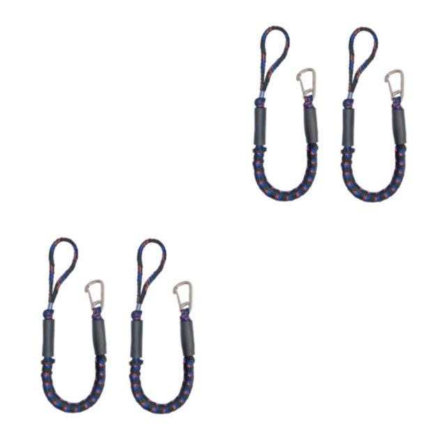 Transemion 2pièce Durable et Robuste Dock Ligne avec Crochet Fiable Amarrage Partenaire Fort Rouge Noir Bleu 2Set