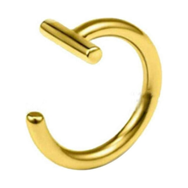 EIGTHTAIL Gold 1.0*8mm Personalized Hole-Free False Lip Studs Lip Clips Lip Rings Piercing Titanium Steel Stainless Steel Jewelry Nose Studs Nose Rings