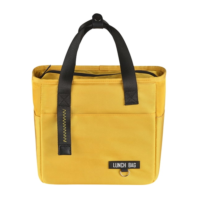 WIFKLSIIPG Sac Bento Portatif pour la Maison, Réfrigéré, Isolé, Sac de Pique-Nique Extérieur, Personnel, Étudiant, Style Simple, Sac à Lunch (Jaune)