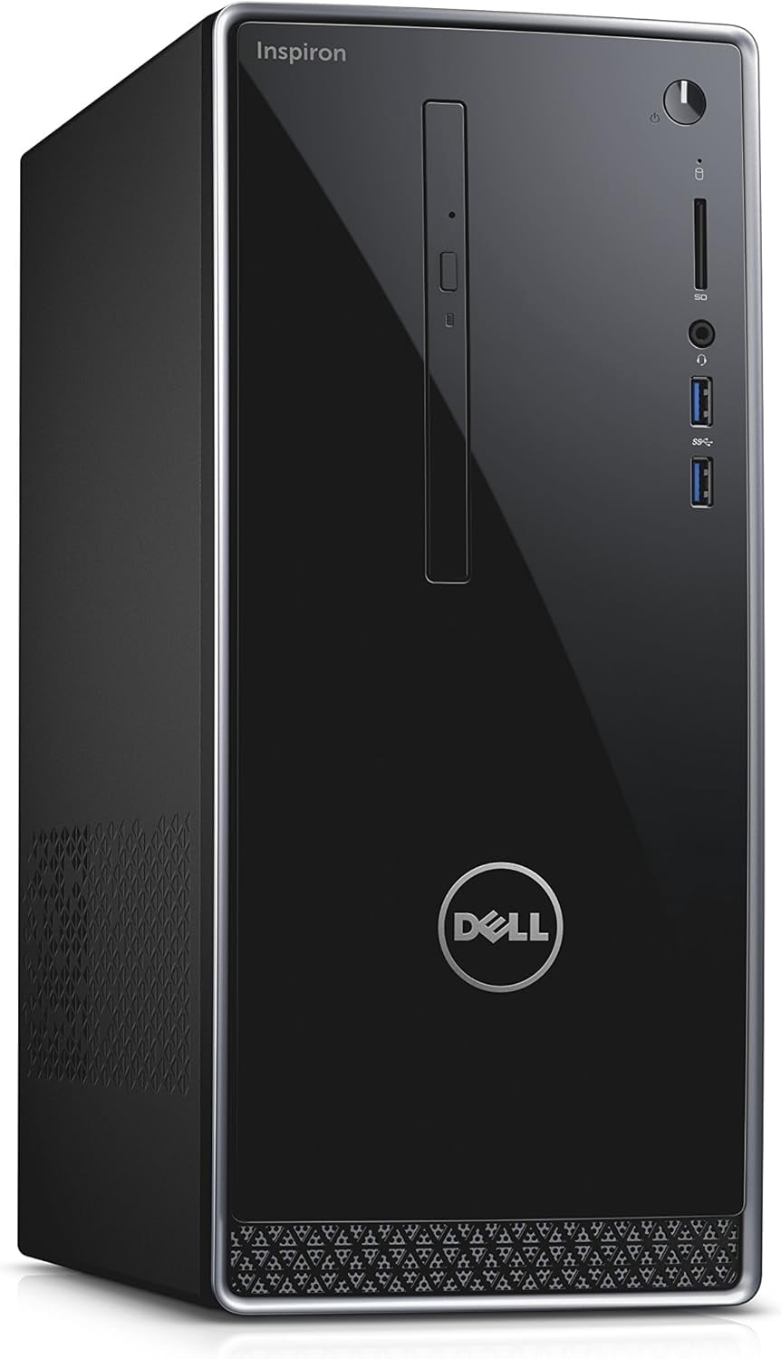 Dell Inspiron 3668, Desktop Computer Tower, Core i3-7100 (3.90 Ghz), 8Gb RAM, 128Gb SSD & 500Gb HDD, Windows 11