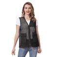 thumbnail image 3 of TOPTIE Adult Mesh Vest Zipper Supermarket Team Volunteer Uniform Vest - Black, 3 of 6