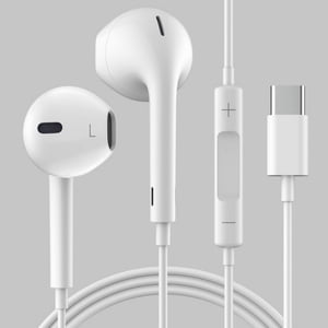 Type C Wired In-Ear HiFi Stereo Earphones With Mic Noise Cancelling Earbuds Gym Sports Headsets