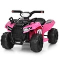 thumbnail image 1 of Costway 6V Kids ATV Quad Electric Ride On Car Toy Toddler w/LED Light&MP3 Pink, 1 of 10