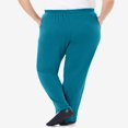 thumbnail image 3 of CHOK Plus Size 7-Day Knit Straight Leg Pant Stretch Elastic Waist Petite & Tall - 3X  Navy, 3 of 6
