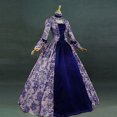 thumbnail image 1 of EGNMCR Robes de Fête pour Femmes Mode Femmes Grande Taille Vintage Gothique Col de Cour Robe Patchwork avec Nœud, 1 of 3