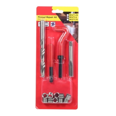 15Pcs Metric Thread Insert Kit M5 M6 M8 M12 M14 Helicoil Car Pro Coil Tool M12 * 1.5