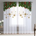 thumbnail image 1 of Goory Rideaux de Noël Luxe 2 Pcs Draperies Texturées en Lin Décoration Maison Rideau de Fenêtre Poche de Tringle Style Chambre 1 L:51 Pouces x H:63 Pouces, 1 of 6