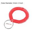 thumbnail image 2 of Unique Bargains 22mm Spiral Keychain, 6 Pack Plastic Wrist Coil Stretchable Key Holder, 2 of 5
