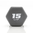 thumbnail image 3 of CAP, 15lb Neoprene Dumbbell, Cool Gray, Single, 3 of 4