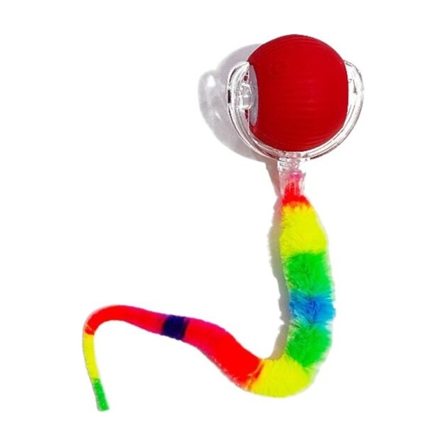 Interactive Cat Toy Ball, Upgraded Interactive Electric Rolling Ball with Teasing Tail, Moving Cat Toy