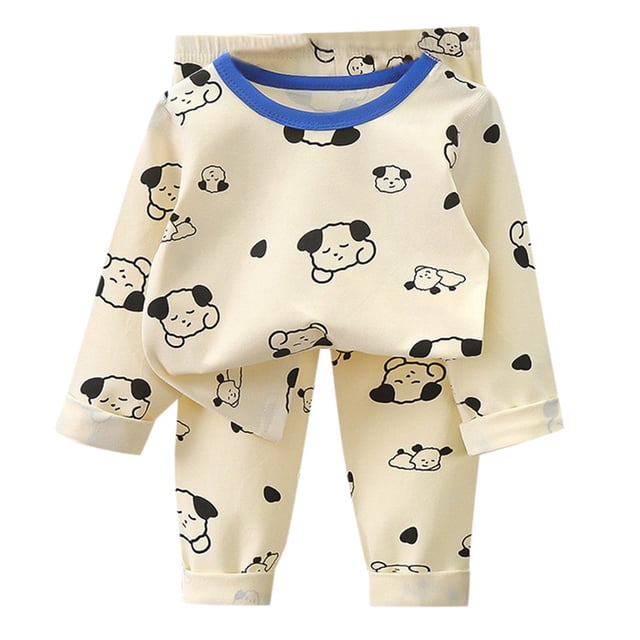WEAIXIMIUNG Christmas Solid Color Children's Hoodie Set With Thick Fall And Winter Homewear Pajamas 90-100cm