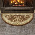 thumbnail image 4 of Minuteman International Half Round Oriental Fireplace Hearth Rug, Coffee, 4 of 6