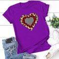 thumbnail image 2 of Hauts d'Été pour Femmes 2023 Femmes Décontracté Imprimé Manches Courtes Col Rond T-Shirt Ample Blouse Hauts, 2 of 3