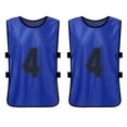 thumbnail image 3 of 12 PCS Adults Soccer Pinnies Quick Drying Football Team Jerseys Youth Sports Scrimmage Soccer Team Training Numbered Bibs Practice Sports Vest Dark blue 12pcs For Adults, 3 of 7