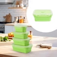 thumbnail image 2 of Food Storage Containers Basdi 4-Pc Silicone Storage Container Set - Microwave & Freezer Safe Food Savers | Airtight Lids, Stackable, Ideal for Meal Prep and Kitchen Organization, Microwave Safe Boxes, 2 of 10