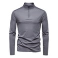 thumbnail image 1 of Weiqiqre Men's Shirts Long Sleeve Sun Shirts UPF 50+ Quarter Zip Pullover Quick Dry Rash Guard, 1 of 8