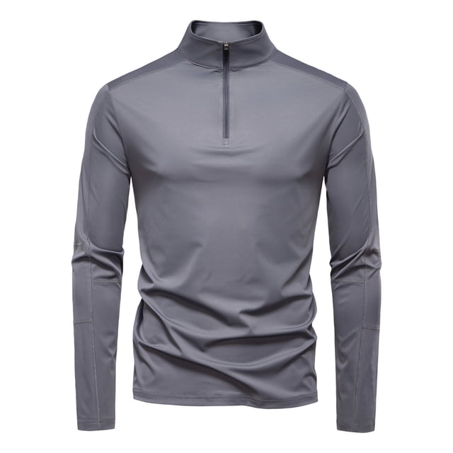 Weiqiqre Men's Shirts Long Sleeve Sun Shirts UPF 50+ Quarter Zip Pullover Quick Dry Rash Guard