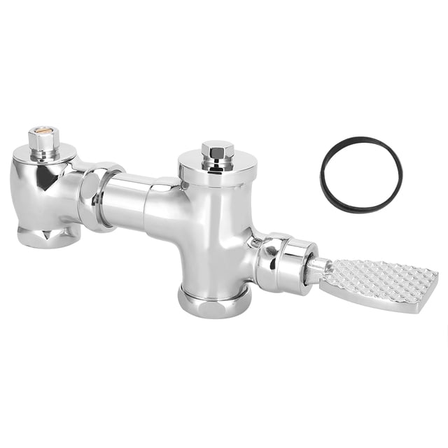 Toilet Flushing Valve, Brass Wear-resistant Foot Pressing Type Flush Valve, Home For Bathroom