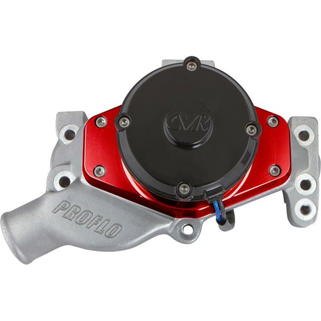 CVR Pompe à Eau Électrique Performance 7550R 60GPM pour Petit Bloc Chevrolet - Rouge