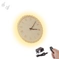 thumbnail image 1 of FSLiving Rechargeable Battery Operated LED Wall Sconces Creative Rattan Woven Wooden Round Wall Clock Decorative Lamp Fixtures Remote Control for Entryway Bedroom Fireplace Mantel Decor - 1 Pack, 1 of 7