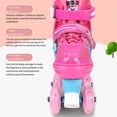thumbnail image 4 of tredstone Patins à Roulettes Roses 2 Pcs pour Filles Confortables et Respirants Roue en Caoutchouc PU à Éclat Complet/taille Bleu Sans Paillettes, 4 of 6