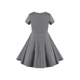 thumbnail image 2 of Robe Fille Gris Papillon Cœur Saint-Valentin Coton Doré 6 Ans, 2 of 8