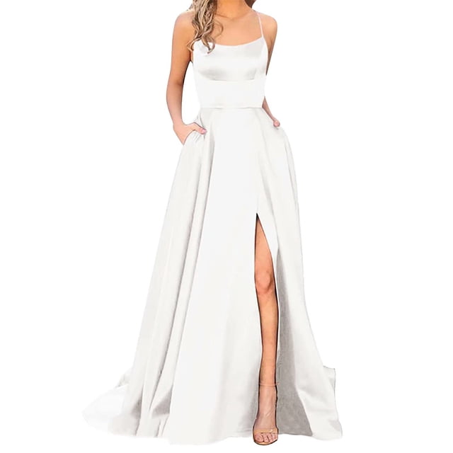 B91xZ Womens Summer Dresses Ruffle Cap Sleeve V Neck Swing A Line Cocktail Party Dresses in white, size S. This sleeveless summer dress features ruffle cap sleeves, a V-neckline, and a flowy A-line silhouette. Ideal for casual parties, weddings, and cocktail events, it combines elegance and comfort with a high slit and fitted waist. Perfect for summer occasions and semi-formal attire.