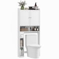 thumbnail image 1 of HOMCOM Armoire de Rangement au-Dessus de la Toilette, Armoire de Rangement au-Dessus de la Toilette, Blanc, 1 of 10