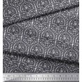 thumbnail image 3 of Soimoi Poly Georgette Fabric Leaves & Floral Block Decor Fabric Printed Yard 52 Inch Wide, 3 of 3