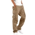 thumbnail image 1 of Pantalon Cargo pour Homme à Design Uni avec Poches pour un Usage Polyvalent en Plein Air, Confortable, Style de Rue, Pantalon Utilitaire de Travail pour un Usage Quotidien, 1 of 8