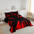 thumbnail image 3 of Erosebridal Abstract Ombre Comforter Sets Queen Size, Red Black Comforters & Duvets, Chic Geometry Decoration, Reversible 3pcs, 3 of 7