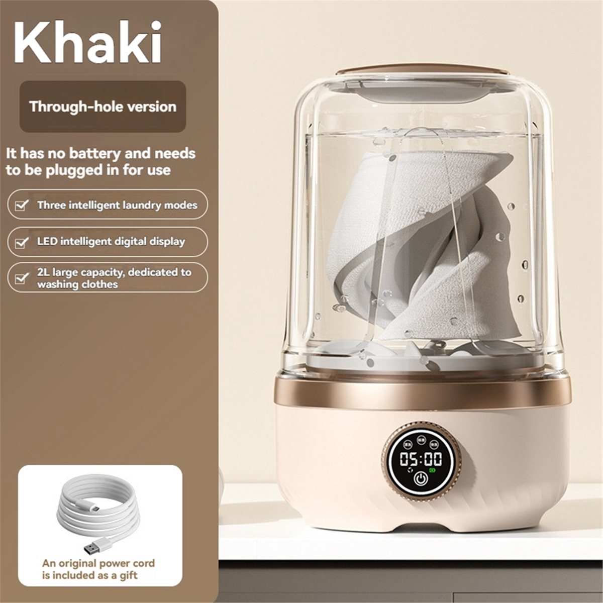 Portable Washer Underwear Washer Mini Washing Machine for Bras/Underwear/Socks for Apartment, Camping, Travel B