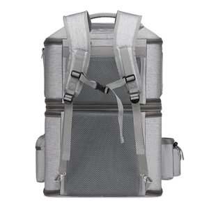 Double Cat Carrier pour 2 Chats, porte-bagage pour chien de voyage sac à dos pour chien avec protection confortable des épaules