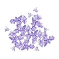 thumbnail image 3 of GUOOL 100x Flower Beads Crafts Handmade Flower Bead Charms Transparent Floral Bead Purple, 3 of 9