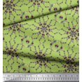 thumbnail image 2 of Soimoi Green Velvet Fabric Floral Wreath Geometric Decor Fabric Printed Yard 60 Inch Wide, 2 of 5