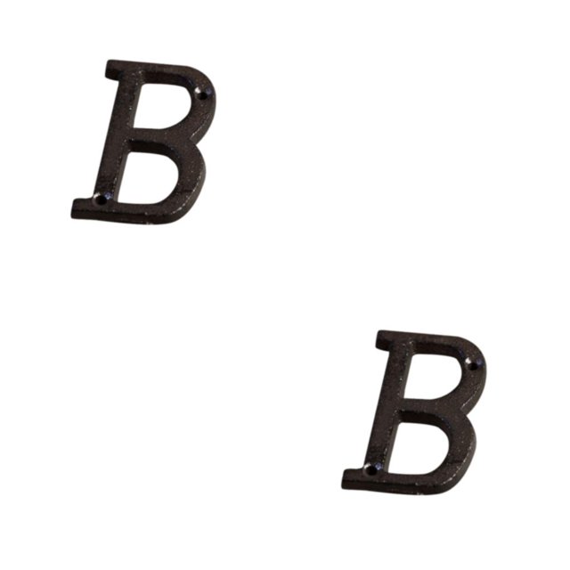 Maytalsory Metal House Number Plaque Durable And Rustproof Easy To Install Metal Letters House Numbers Iron Decoration Doorplate B17--B 2Set