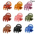 thumbnail image 2 of Mini Hair Clip Colorful: 9PCS Matte Hair Clamp Hair Jaw Clip Hair Catch Barrette, 2 of 10