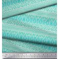 thumbnail image 3 of Soimoi Crepe Silk Fabric diamond shape & waves Abstract Fabric Prints By Yard 42 Inch Wide, 3 of 3