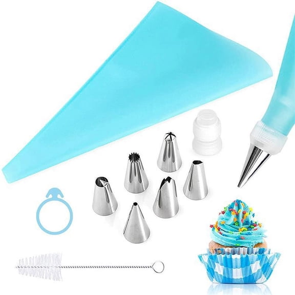 Aqestyerly Ensemble de 110 Pcs de Embouts de Tuyauterie Outils de Décoration pour Gâteaux et Pâtisserie avec Embouts à Crème et Sacs de Tuyauterie Jetables pour Design de Cupcake HWRETIE