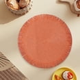 thumbnail image 4 of Woven Round Table Mat 38cm Heat Insulation Oil-Proof Waterproof Placemat for Dining Coffee Table Home Restaurant Use, 4 of 5