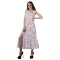 thumbnail image 3 of Moomaya Robe Imprimée Femme Fête Mariage Tenue de Fête Col Licou Robe Maxi en Rayonne, 3 of 4