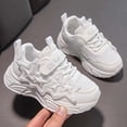 thumbnail image 2 of yocbz Girls Non Slip First Walking Shoes Girls Sports Shoes Fashionable New Pattern Simple And Cute Flat Bottom Comfortable Mesh Breathable And Non Slip Hook Loop Seasonal Casual Shoes White,12.5, 2 of 6
